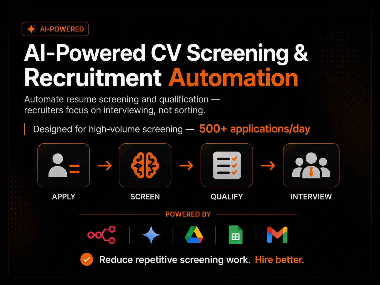 AI-Powered CV Screening & Recruitment Workflow Automation